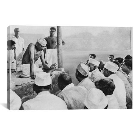 Gandhi With Followers