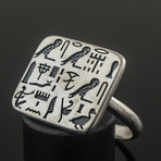 Egypt Ring + flat top + Hieroglyphics (8)