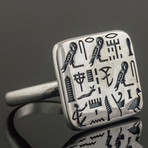 Egypt Ring + flat top + Hieroglyphics (6)