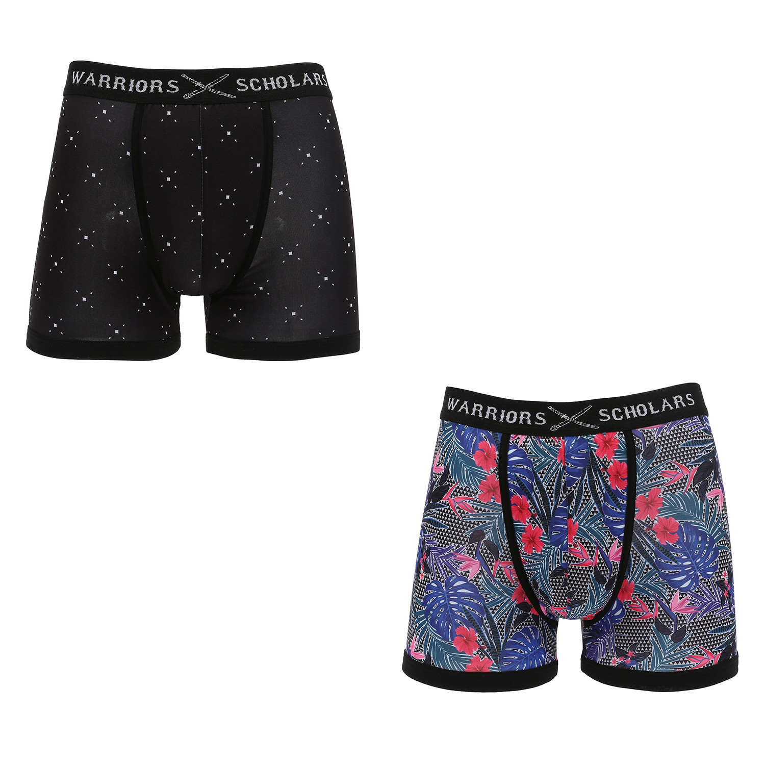 Leopold Moisture Wicking Boxer Brief // Black + Light Blue // Pack of 2  (XL) - Warriors & Scholars - Touch of Modern
