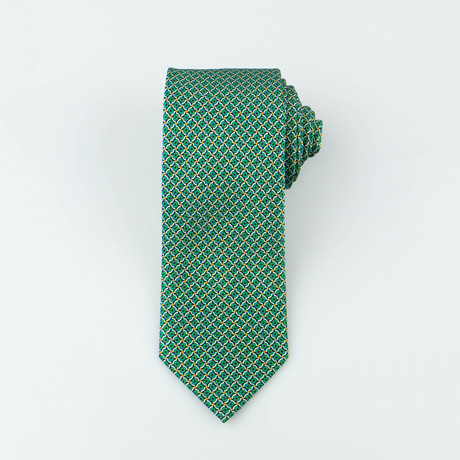 Brioni Men's Silk Tie 143 // Green