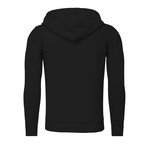 Tanaka Kapuzen Sweater Vertical Zip Sweat // Black + White (S)