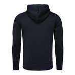Kapuzen Sweater Vertical Zip // Navy (XL)