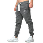 Vertical Joggers // Anthracite + White (XL)