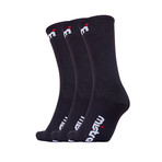 Mistral // Basic Logo Crew Socks // Set Of 3 (White)