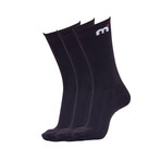 Mistral // Basic Logo Crew Socks // Set Of 3 (White)