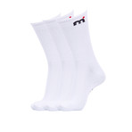 Mistral // Basic Logo Crew Socks // Set Of 3 (White)