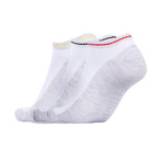 Mistral // Mens Sport Sole No Show Socks // Set Of 3 (White)