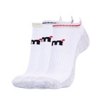 Mistral // Mens Sport Sole No Show Socks // Set Of 3 (White)