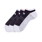 Mistral // Mens Sport Sole No Show Socks // Set Of 3 (White)