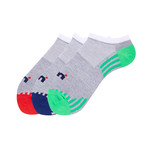 Mistral // Mens Geo Stripe No Show // Mixed // Set Of 3