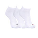 Mistral // Unisex No Show Basic Socks // Set Of 3 (White)