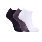 Mistral // Unisex No Show Basic Socks // Set Of 3 (White)