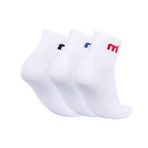 Mistral // Unisex Quarter Basic Socks // Set Of 3 (White)
