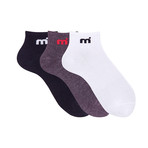 Mistral // Unisex Quarter Basic Socks // Set Of 3 (White)