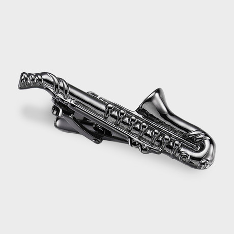 Saxophone Tie Clip // Matte Black