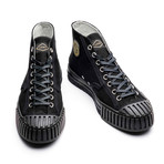 High Lace-Up Canvas Sneakers // Black (Euro: 39)