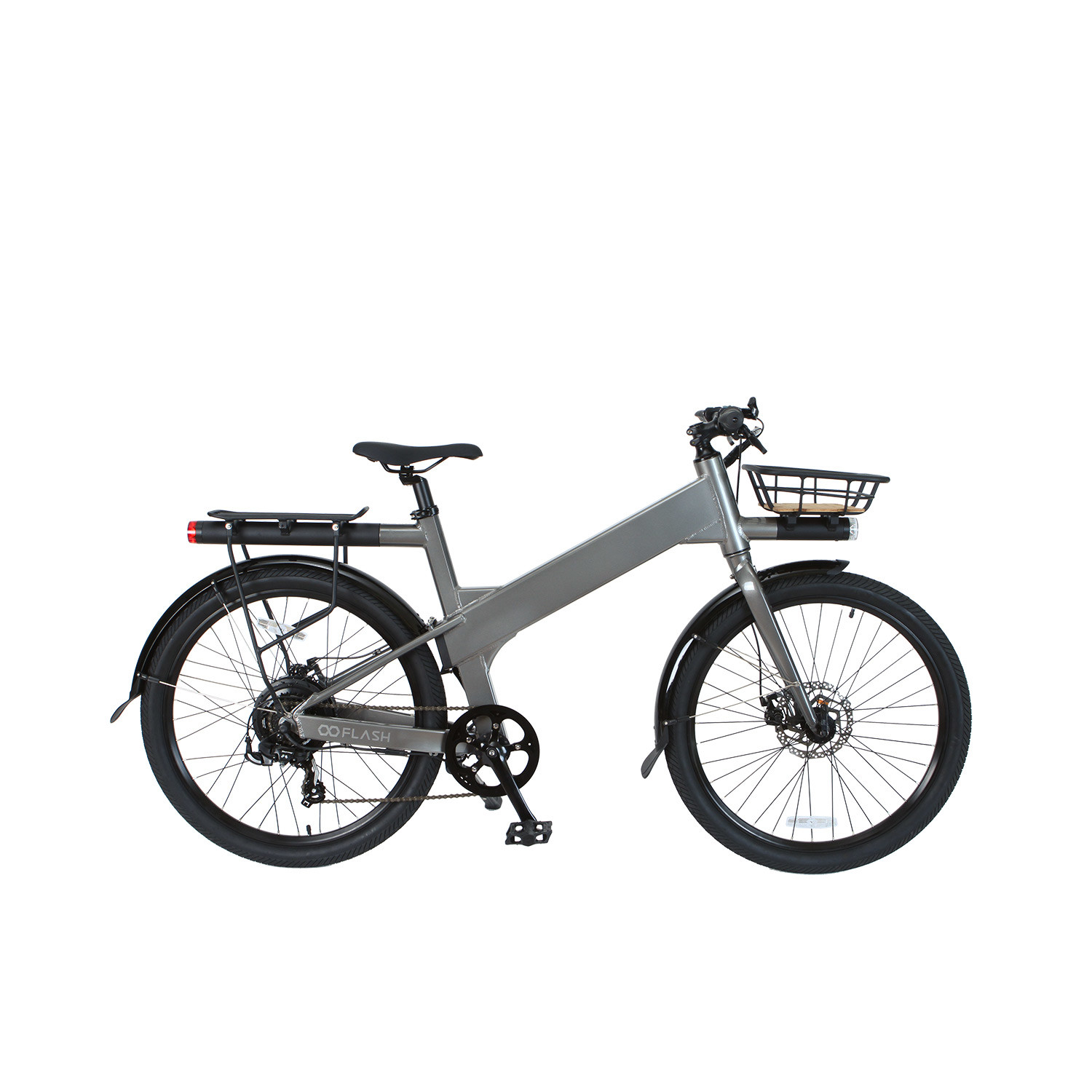 Flash v1 Commuter Deluxe Electric Bike (Charcoal) - Flash Bike - Touch ...