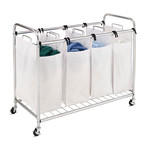 Chrome Quad Laundry Sorter