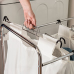 Chrome Quad Laundry Sorter