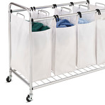 Chrome Quad Laundry Sorter