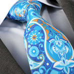 Paisley Silk Neck Tie // Blue