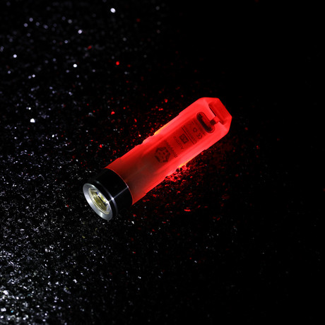 A5 Glowing 550 Lumens USB Rechargeable Keychain Flashlight (White+ Red Sidelights)