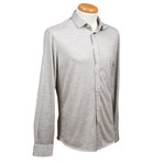 Leisure Fit Long Sleeve Stretch Fabric Shirt // Gray (L)