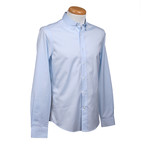 Brunello Cucinelli // Leisure Fit Long Sleeve Shirt V // Blue (M)