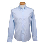 Brunello Cucinelli // Leisure Fit Long Sleeve Shirt V // Blue (S)
