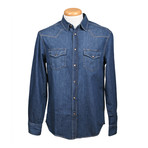 Slim Fit Long Sleeve Denim Shirt // Blue (L)