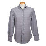 Brunello Cucinelli // Slim Fit Long Sleeve Shirt // Striped Dark Gray (S)