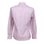 Brunello Cucinelli // Slim Fit Plaid Long Sleeve Shirt III // Pink (S)