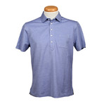 Regular Fit Short Sleeve Stretch Fabric Shirt // Blue (XS)