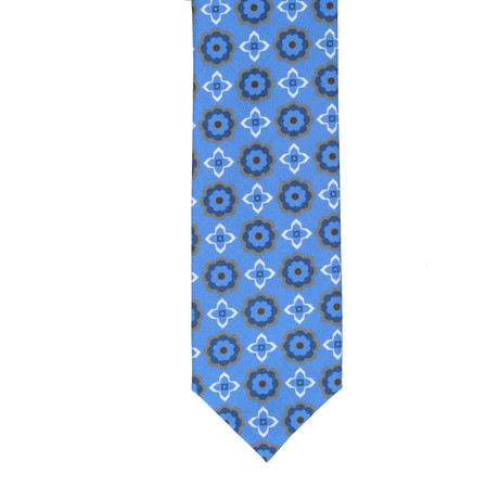 Barbuti Patterned Tie // Blue + White
