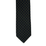Barbuti Micro-Patterned Tie // Black + Blue