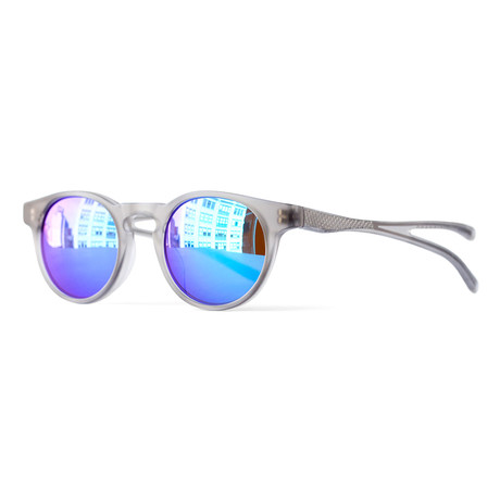 Fuji Mirror Sunglasses // Matte Stone + Amber Polarized + Indigo Mirror