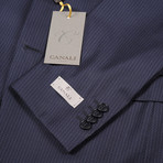 Canali Textured Suit // Navy (Euro: 52)