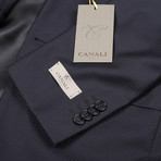 Canali Diamond Pattern Suit // Navy (Euro: 44)