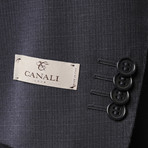 Canali Textured Plaid Suit // Navy (Euro: 44)
