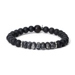 Sterling Bead Stations // Labradorite Stack + Black Onyx (Small)