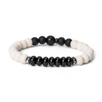 Sterling Bead Stations // Black Onyx + Bone (Small)