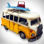 60's Volkswagen // Handmade Metal Yellow Bus