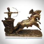 Egyptian Pharaoh Ramses On Chariot // Cast Bronze Statue