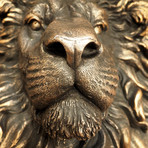 Lion Head // Cast Bronze Wall Statue