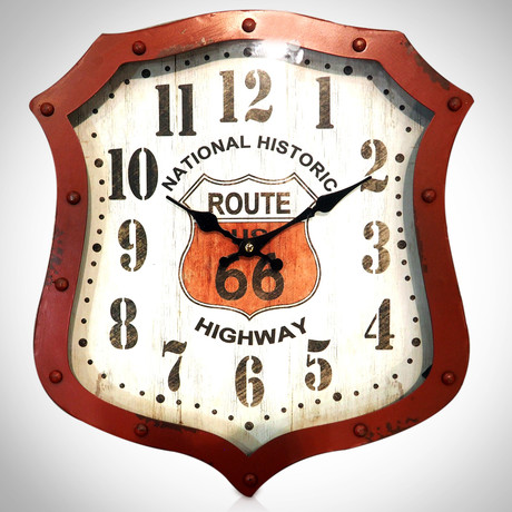 Route 66 Historic // Industrial Art Clock