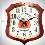 Route 66 Historic // Industrial Art Clock