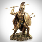 Spartan Warrior King Leonidas Arrows Pose // Cast Bronze Statue