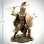 Spartan Warrior King Leonidas Arrows Pose // Cast Bronze Statue