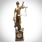 Lady Justice // Folk Art Statue & Clock